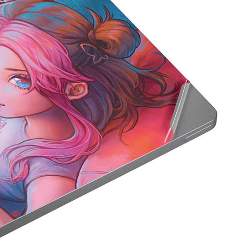 Pink Hair Anime Gamer Girl by Ivy Dolamore Universal Laptop 12in (9.8 x 6.8in) Skin